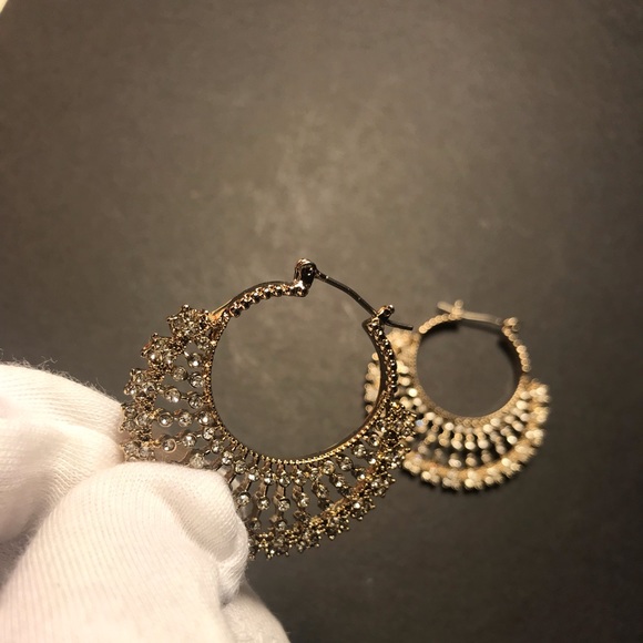 Rhinestone Hoops NEW - Picture 5 of 6